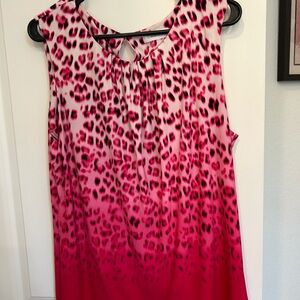 Calvin Klein Collection Pink Animal Print Blouse